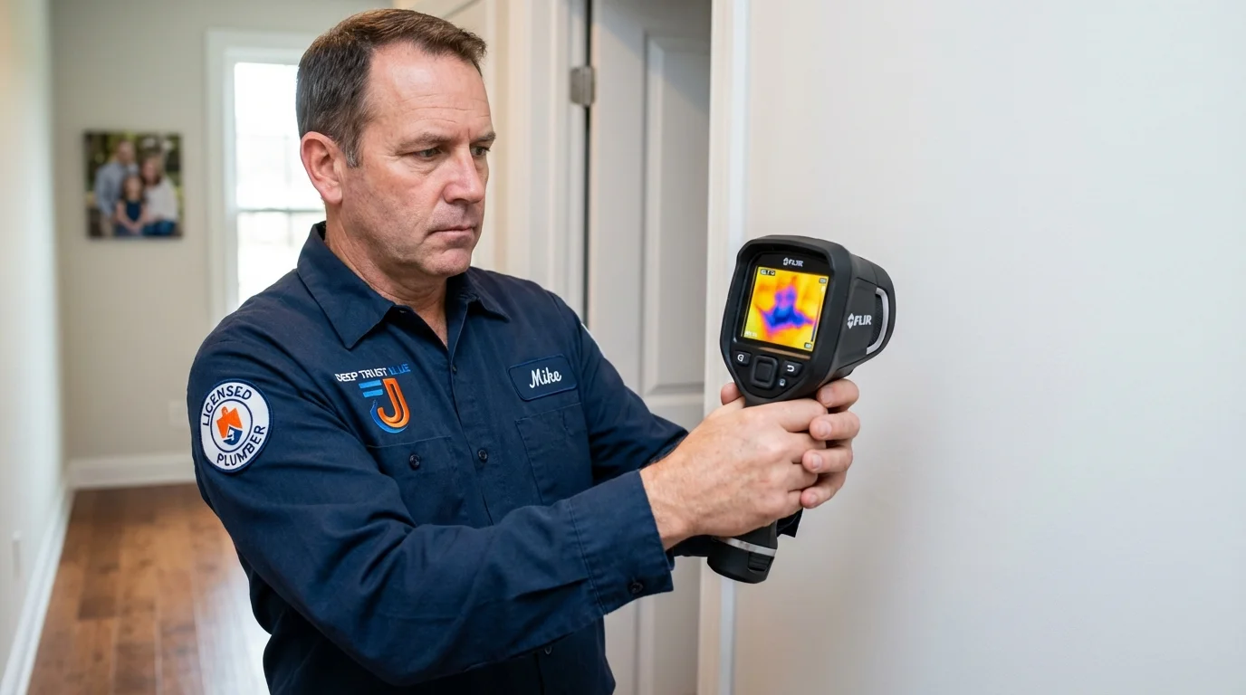 Thermal imaging leak detection by Johns Plumbing LLC in Orrington